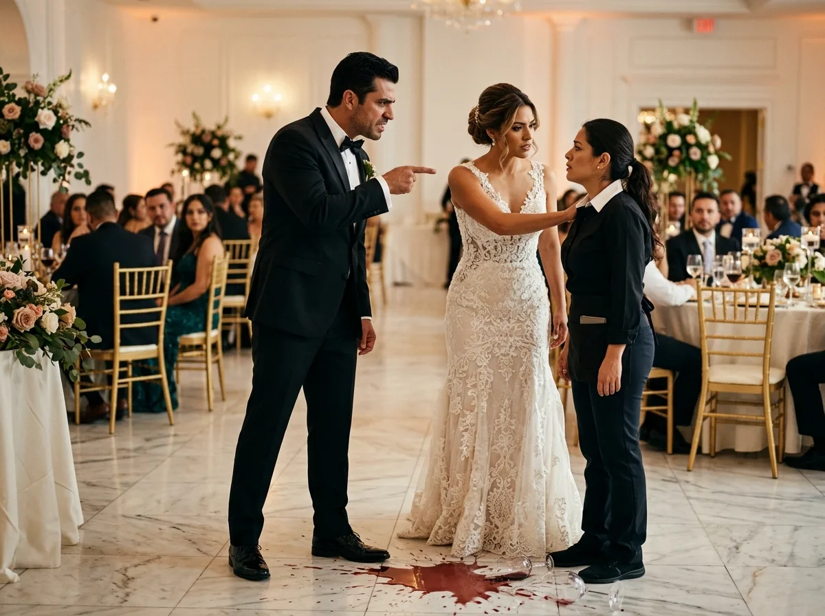 La mesera del banquete nupcial: La humillación que arruinó la boda de un patán