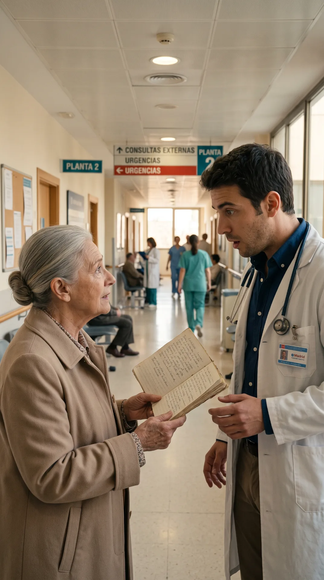 El secreto de la página 12: La anciana que salvó una vida en el pasillo del hospital